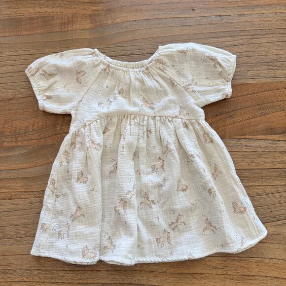 Quincy Mae Other - Quincy Mae Bella Dress Unicorns - Size 12-18 months